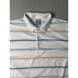Callaway Opti Dri Performance Golf Polo Men's Size XL Stripped Preppy